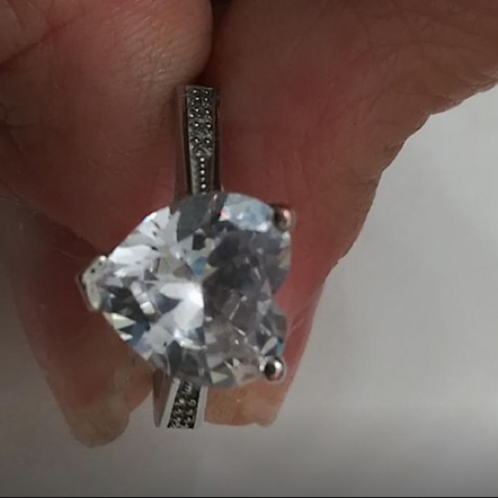 STAMPED 925 ENGAGEMENT WEDDING RING - Picture 2 of 6